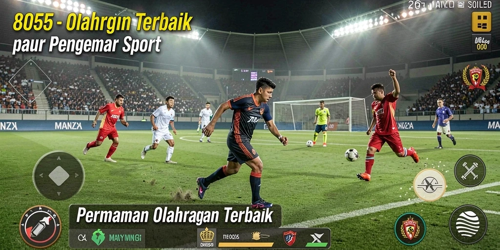 Tampilan utama gameplay <strong>8055</strong> dengan aksi olahraga mendebarkan.