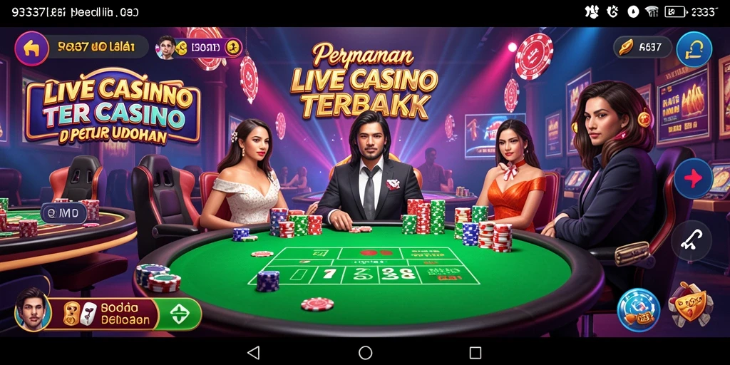 Tampilan gameplay Live Casino yang mendebarkan dan interaktif.