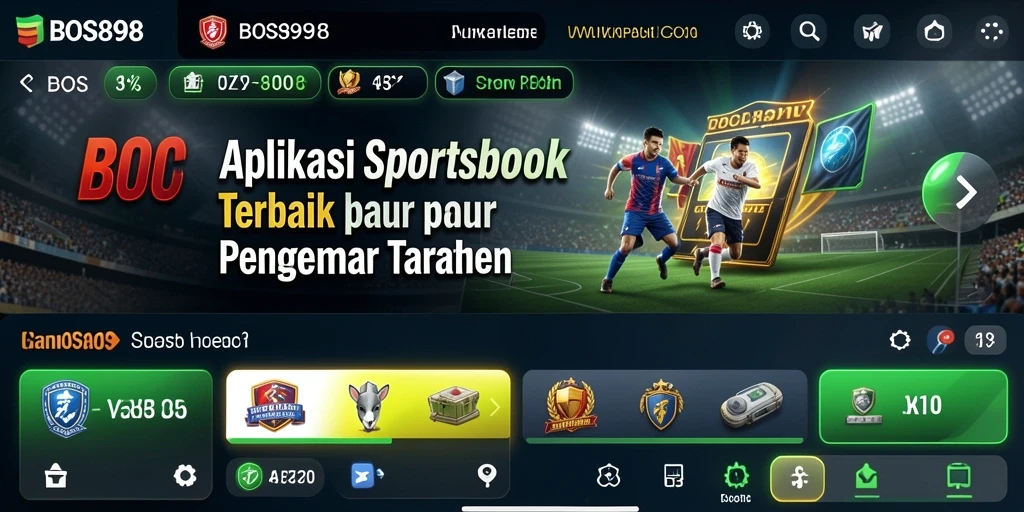 Tampilan gameplay menarik dan interaktif dari aplikasi Sportsbook.