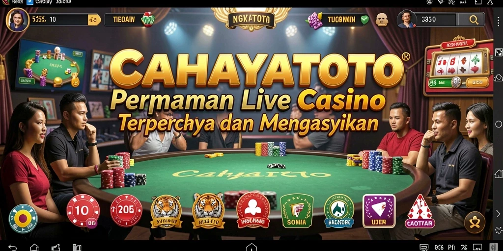 Tampilan gameplay Live Casino CAHAYATOTO yang mendebarkan.