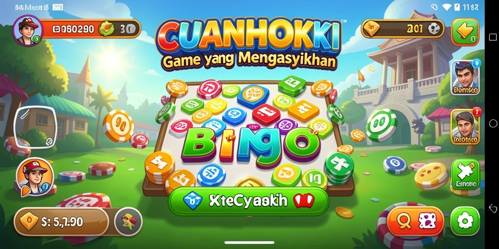 Screenshot gameplay CUANHOKI menampilkan suasana Bingo yang seru dan interaktif.