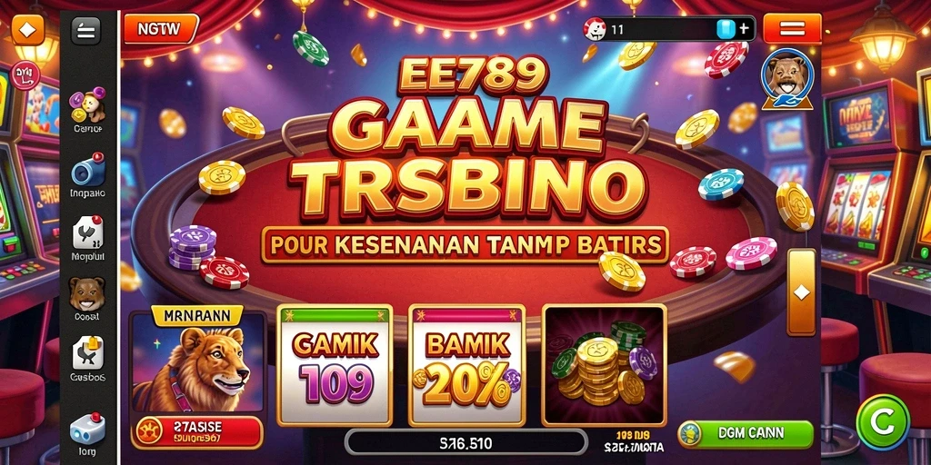 Tampilan menarik dari gameplay Kasino di aplikasi EE789.