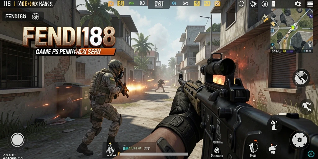 Screenshot gameplay FENDI188, menunjukkan aksi pertempuran intens.