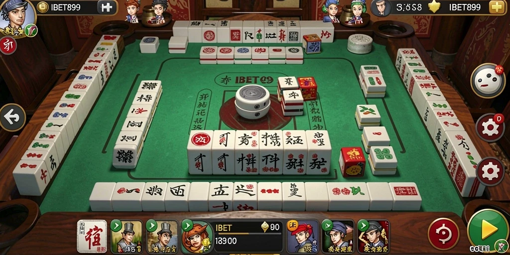 Screenshot gameplay IBET899 yang menampilkan keseruan bermain Mahjong.