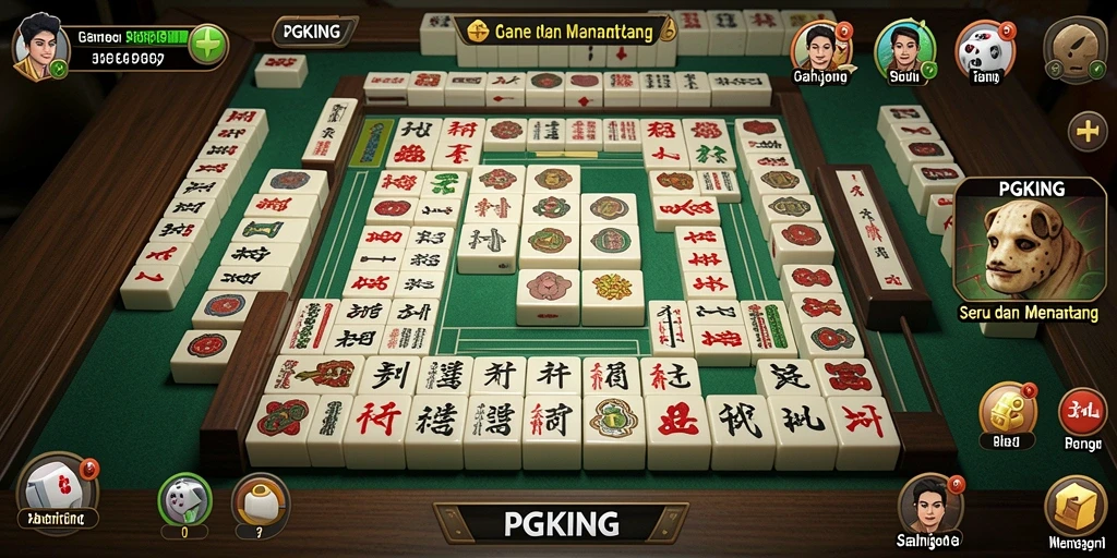 Tampilan gameplay Mahjong yang seru dan menantang di PGKING.