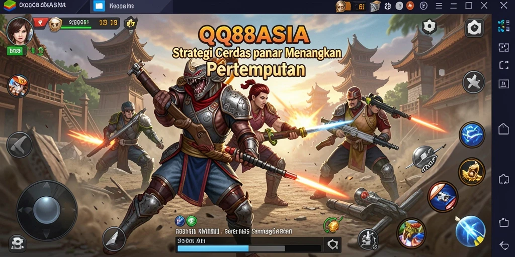 Screenshot menampilkan pertempuran mendebarkan di QQ88ASIA dengan strategi yang tepat.