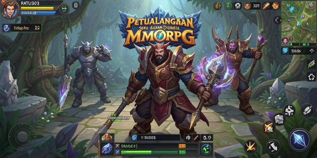 Screenshot gameplay RATU303 yang menunjukkan aksi seru di dunia MMORPG.