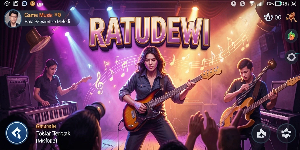 Screenshot gameplay RATUDEWI yang menampilkan pengalaman musik yang seru.
